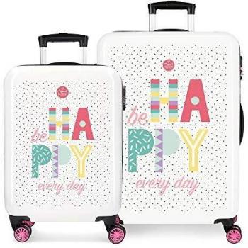 MOVOM Be Happy, Juego De Maletas Rígidas 55 68cm Niñas, Multicolor, 68 Cms
