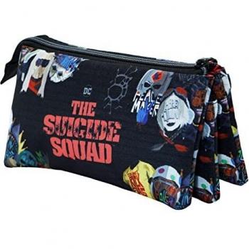 Escuadrón Suicida Estuche Portatodo Triple HS, Negro