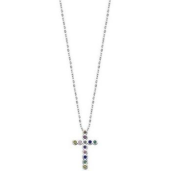 Collar Lotus Silver LP3248-1/1 Cruz circonitas Multicolor
