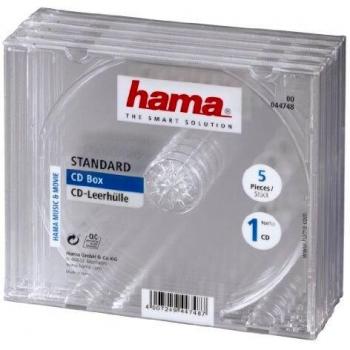 Hama Custodie per CD, confezione da 5, colore: Trasparente
