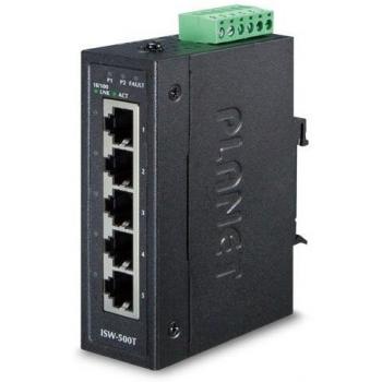 Planet ISW-500T Fast Ethernet (10/100) Nero Switch di Rete