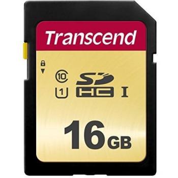 Transcend TS16GSDC500S Scheda di Memoria SDHC da 16 GB, Imballaggio Standard, 500S, Per Videocamere