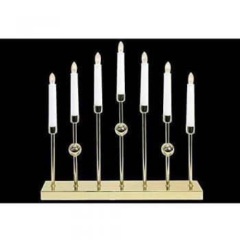 Candelabro Gustavo 7 luces Metal Oro 36 x 37 cm