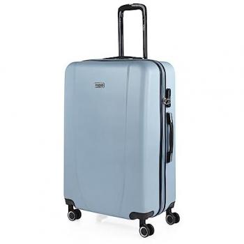 ITACA Maleta de Viaje Grande XL Rígida 4 Ruedas Trolley Azul 75x50x30cm