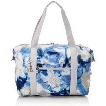 Kipling ART M Bolsa de tela y playa, 58 cm, 26 litros, Multicolor (Tie Dye Blue)