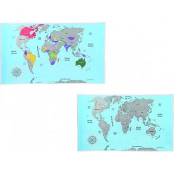 Mapamundi XXL Rasca tus Viajes 88x52cm