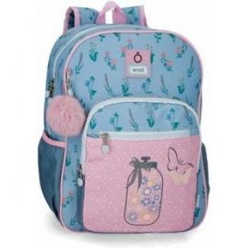 Mochila Escolar Enso “We Love Flowers” Rosa Adaptable