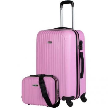 Itaca Maleta Mediana 4 Ruedas ABS Rosa – 20 Kg / 65 Cm con Candado de Combinación