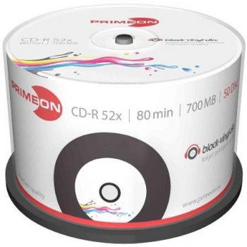 Primeon 2761107 CD-R 80 vergine 700 MB 50 pz. Torre Vinile, stampabile