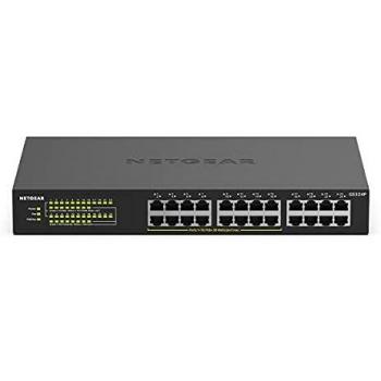 Netgear gs324p switch non gestito gigabit ethernet 10-100-1000 nero 1u supporto power over ethernet