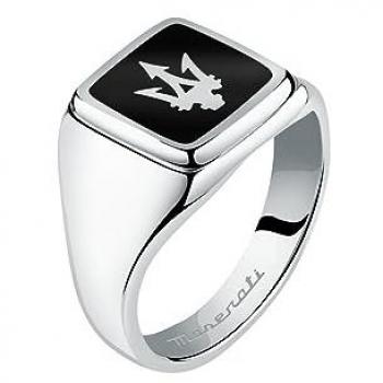 Maserati Jewels Anillo Hombre de Acero, esmalte