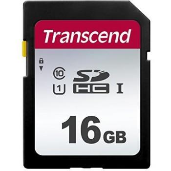 Transcend TS16GSDC300S Scheda di Memoria SDHC da 16 GB, Imballaggio Standard, 300S, Standard