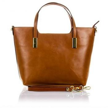 Bolso Tote Firenze Artegiani Piel Auténtica Camel