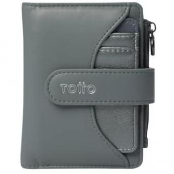 Billetera Totto Style Dull Gris Compacta