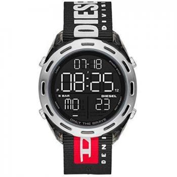 Reloj digital para hombre Diesel Crusher, caja de 46 mm, reloj de nailon
