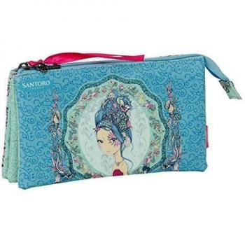 Safta SANTORO Portatodo Triple Mirabelle Marina, 220x30x120mm, Azul/Verde, M (M744)