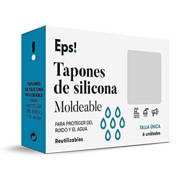Eps! Tapones de Oídos Reutilizables de Silicona, Moldeables, Tapones para Dormir, Tapones Oídos Ruido, Protector Orejas Silicona, 6 Unidades