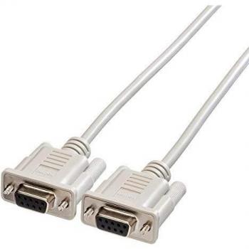 Cavo Seriale Roline con 1 Spina SUB-D a 9 Poli e 1 Presa SUB-D a 9 Poli di Lunghezza 1.80m Grigio