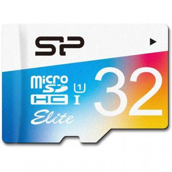 Silicon Power SP032GBSTHBU1V20SP Elite Micro SD 32 GB Nero