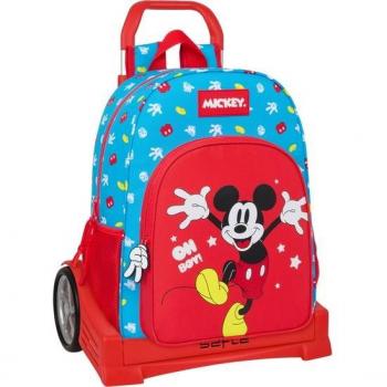 SAFTA MOCHILA ESCOLAR CARRO EVOLUTION MICKEY MOUSE FANTASTIC 14x33x42 Cms