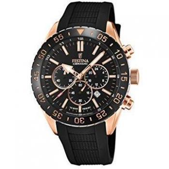 Reloj De Hombre Festina Ceramic F20516/2 Con Esfera Negra