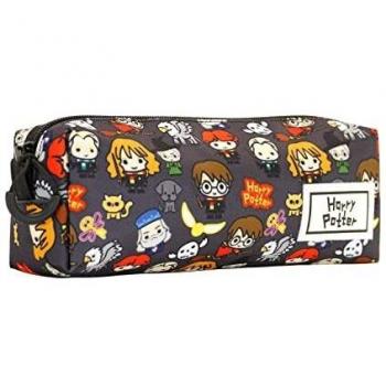 Estuche Portatodo Cuadrado Harry Potter Charms, Negro