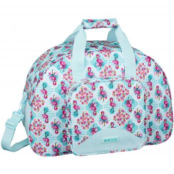 Bolso de viaje Moos Flamingo Turquoise, Azul, 48 cm