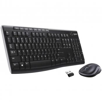 Logitech MK270 Combo: Tastiera e Mouse Wireless per Windows, Disposizione dei tasti QWERTY IT, Nero