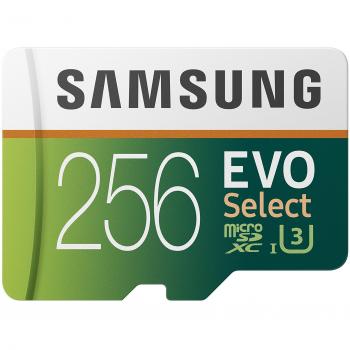 Samsung Memorie MB-ME256GA EVO Select Scheda microSD da 256 GB, UHS-I U3, Fino a 100MB/s, con Adattatore SD