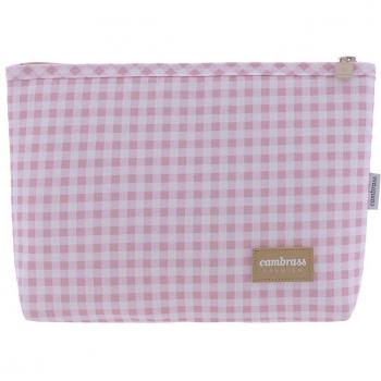 Bolsa de aseo Vichy rosa de Cambrass