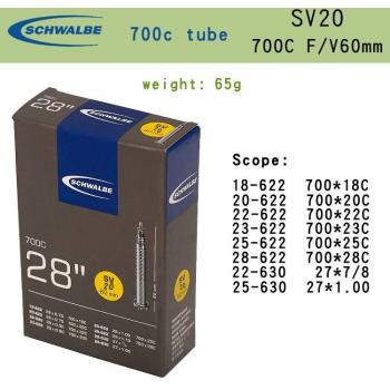 Cámara de aire Schwalbe 700 x 23C, 25C, 28C