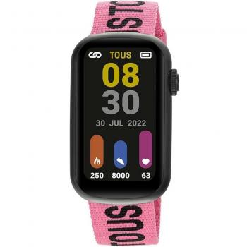 Reloj Tous smartwatch T-Band con correa de nylon y silicona negra