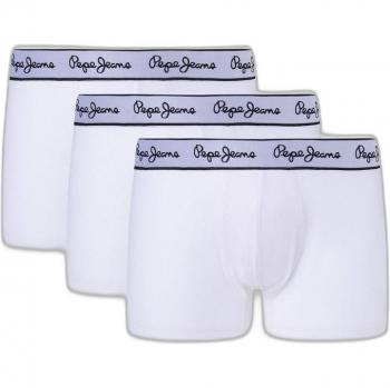 Pepe Jeans Bóxers Blanco Logo Elástico – Pack 3 unidades
