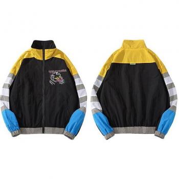 Chaqueta de Hip Hop con Bordado de Dragón para Hombre