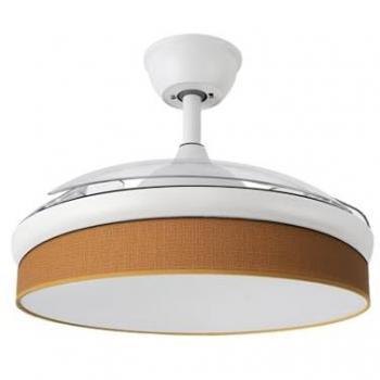 Ventilador DC MODA FABRILAMP Blanco/Naranja 108D 7200lm 3000-4000-6000K