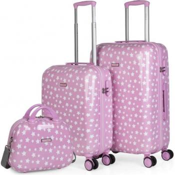 Itaca Stars Juego De Maletas PC Infantiles, Color Rosa
