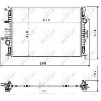 Radiador NRF 58499 para Arrefecimento do Motor