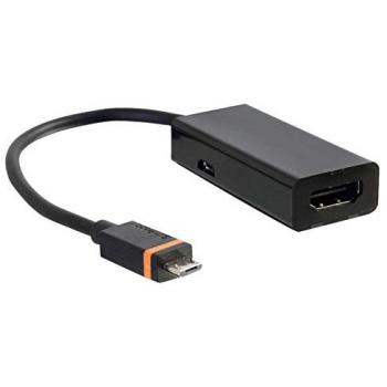 C2G 80934 adaptador de cable de vídeo USB micro B HDMI A Negro