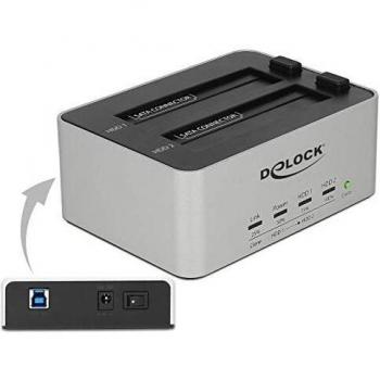 DeLOCK 63991 Docking Station for USB 3.0 (3.1 Gen 1) Type-B Black, Grey