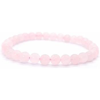 Pulsera Cuarzo Rosa Bola De 8Mm Piedra Natural De Calidad A Hombre, Mujer Y Pareja, Idea Regalo, Joyería Litoterapia[n481]