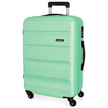 Roll Road Flex Maleta Mediana Verde 46x65x23 cms Rígida ABS Cierre combinación 56L 3,1Kgs 4 Ruedas