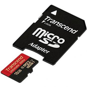 Transcend TS16GUSDHC10U1 Scheda di Memoria MicroSDHC da 16GB, UHS-I U1, Classe 10