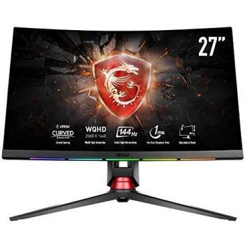 MSI Optix MPG27CQ2 Monitor da gioco a 27 pollici curvo con risoluzione WQHD 2560x1440, refresh rate di 144Hz, tempo di risposta di 1 ms, tecnologia VA e supporto FreeSync