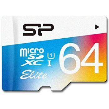 Silicon Power SP064GBSTXBU1V20SP Elite Scheda MicroSD 64 GB con Adattatore SD