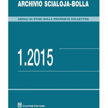 Archivio scialoja-bolla 1/2015: Vol. 1