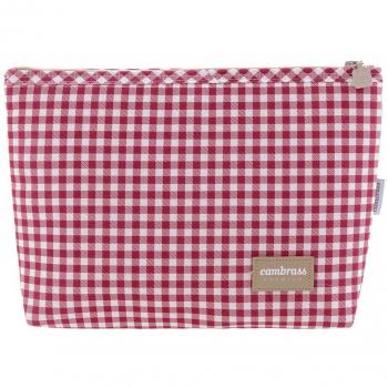 Bolsa de aseo Vichy rojo de Cambrass