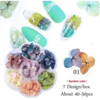 Caja Floral Brillante de Uñas