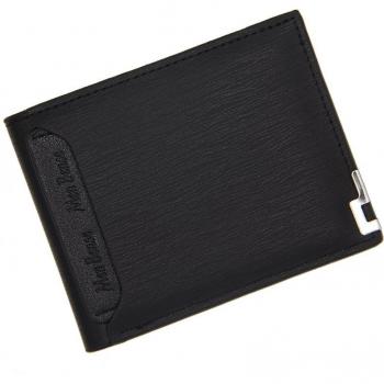 Cartera de cuero delgada para hombre Menbense, cartera corta funcional y portátil con soporte para tarjetas de crédito