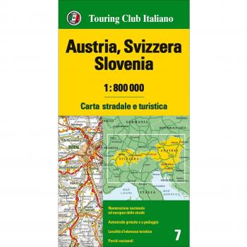Austria, Svizzera, Slovenia 1:800.000. Carta stradale e turistica. Ediz. multilingue