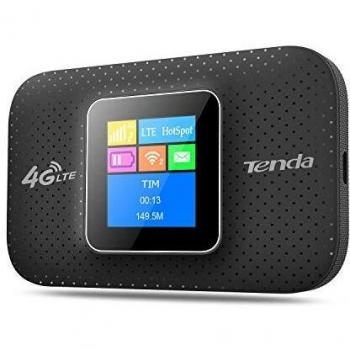 Tenda 4G185 Mobile Router Hotspot Portatile, Router 4G, WiFi da 150 MBps 4G LTE, Banda Singola (2.4 GHz), Nero